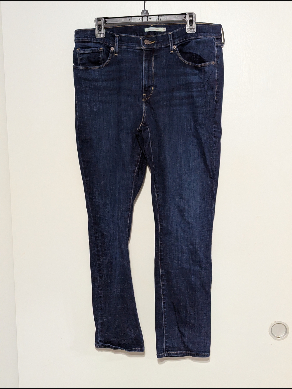 Levi's Dark Indigo Jeans with Yellow Stitching